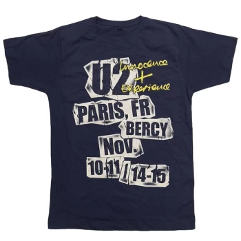 Image of U2 - I+E Paris Event 2015 Unisex Large T-Shirt - Blue