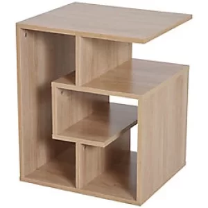 Image of Homcom Coffee Tablet Wood Yellow 450 x 400 x 550 mm