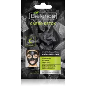 Image of Bielenda Carbo Detox Active Carbon Cleansing Mask with Activated Charcoal for Oily and Combination Skin 8 g