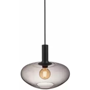 image of Nordlux Alton 35cm Dome Pendant Ceiling Light Black, E27