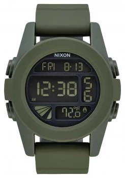 image of Nixon Unit Surplus Digital Green Silicone Strap A197- Watch