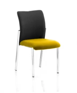 image of Academy Black Fabric Back Bespoke Colour Seat Without Arms Yellow