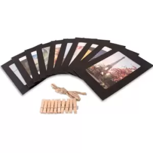 image of Haven Picture Photo Frame Set - Black