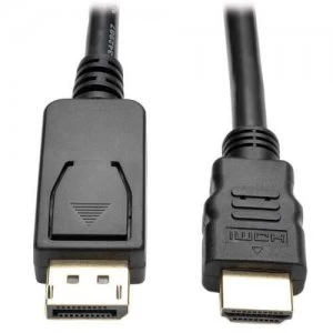 Image of Tripp Lite Displayport 1.2 To HDMI Adapter Cable Dp With Latches To