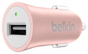 image of Belkin Metallic USB Car Charger Rose Gold