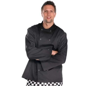Image of Chefs Jacket Long Sleeve Black - Size XL