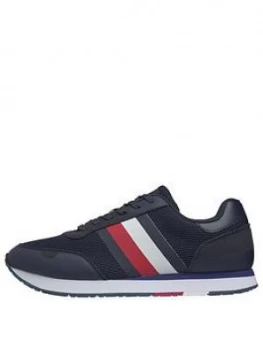 Image of Tommy Hilfiger Corporate Material Mix Runner Shoe - Desert Sky Navy, Desert Sky Navy, Size 8, Men