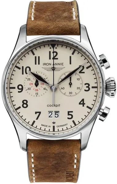 image of Iron Annie Watch Cockpit Mens - Beige IRN-260