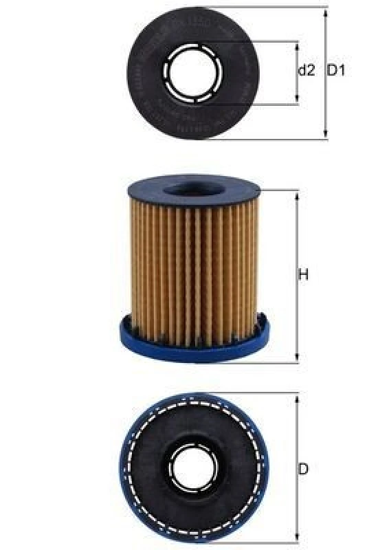 Image of Oil filter MAHLE OX 1350
