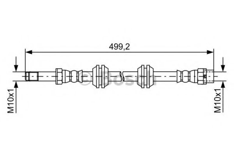 Image of Bosch 1 987 481 727 Brake Hose Brake Hose (83)