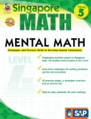 Image of singapore math mental math level 4 workbook for 5th grade paperback 64 page