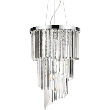 Image of Ideal Lux Carlton - 8 Light Ceiling Pendant Chrome, E14