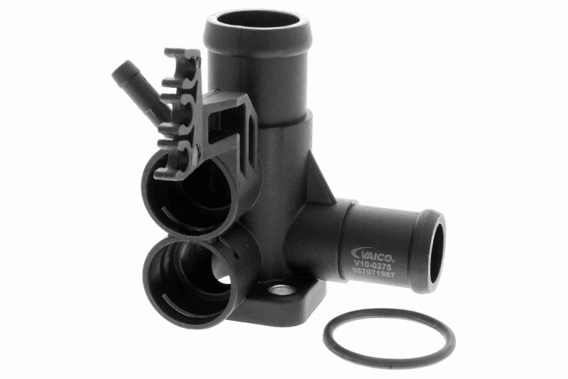 Image of VAICO V10-0275 Coolant Flange Cylinder Head, Original VAICO Quality Coolant Flange (3219)