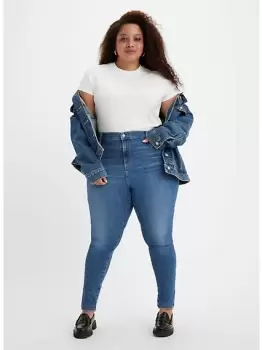 image of 720 High Rise Super Skinny Jeans (Plus Size) - Blue