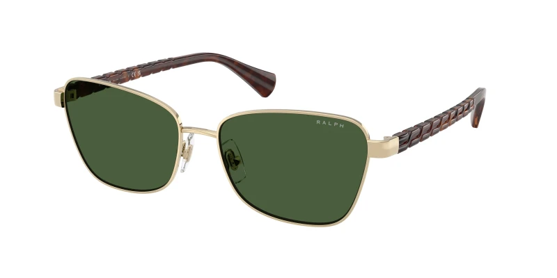 Image of Ralph Lauren RA4149 949071 Woman Sunglasses Metal Gold Green Geometric Normal Gold Sunglasses Woman Metal