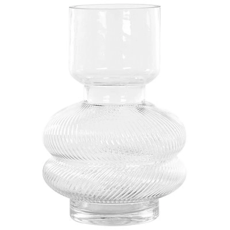 Image of Beliani Flower Vase Rodia Glass 24cm Transparent