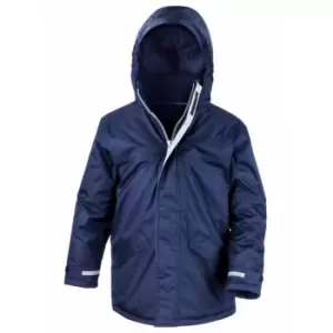 Image of Result Childrens/Kids Core Winter Parka Waterproof Windproof Jacket (11-12) (Navy Blue)