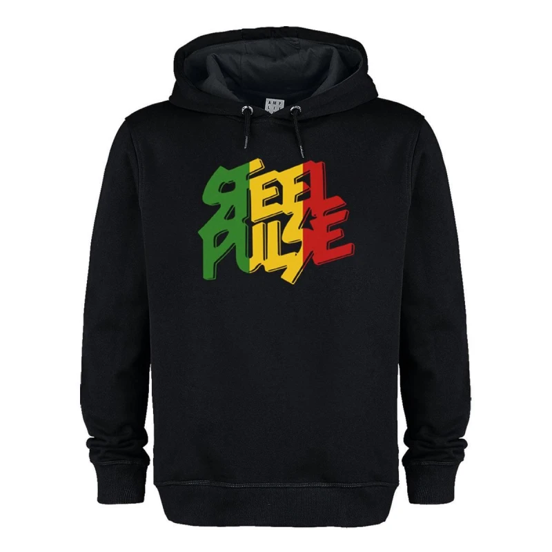 Image of Amplified Amplified Men Steel Pulse Logo Drawstring Hoodie in Black Size: X-Small Black XS Male 5063470713325