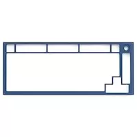 Image of Glorious GMMK Pro Alternative Top Frame - Navy Blue (GLO-ACC-P75-TF-NB)