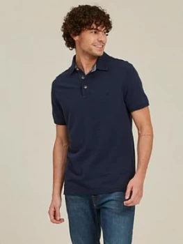 Image of FatFace Ely Pique Polo Shirt - Navy, Size XL, Men