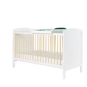 image of Ickle Bubba Coleby Classic Cot Bed And Cot Top Changer (white) - Scandi White