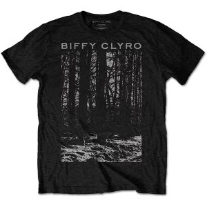 image of Biffy Clyro - Tree Mens Large T-Shirt - Black