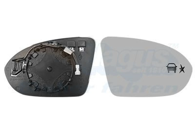Image of VAN WEZEL Wing mirror glass VAN WEZEL 3854836