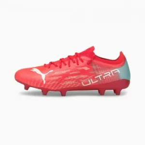 image of PUMA Ultra 1.3 FG/AG Womens Football Boots, Sunblaze/White/Elektro Aqua Size 3 Shoes