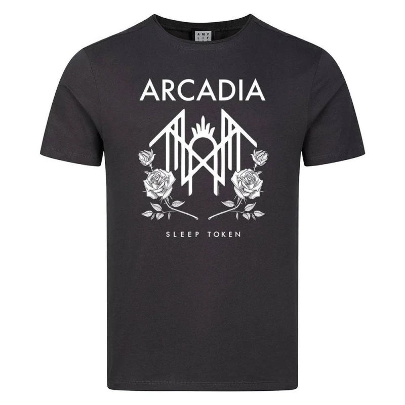 Image of Amplified Mens Arcadia Sleep Token T-Shirt in Charcoal Size: Large Charcoal Male L