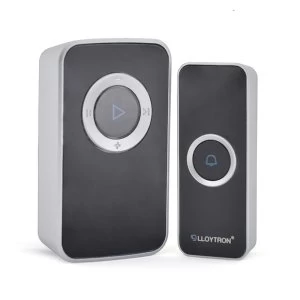 Image of Lloytron B7032BK Melody MIP3 Lithium Rechargeable Portable Door Chime Kit - Black
