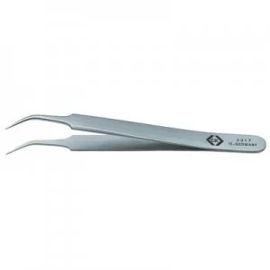 image of C.K. T2317 Precision tweezers Pointed, curved, fine 105 mm