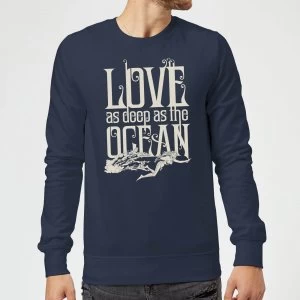 Image of Aquaman Love As Deep As The Ocean Sweatshirt - Navy - 3XL