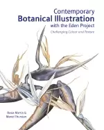 Image of contemporary botanical illustration with the eden project