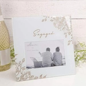 Image of 6" x 4" - Amore By Juliana Gold Floral Frame - Engaged