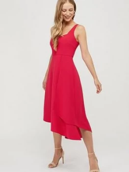 Image of Monsoon Poppy Sustainable Plain Dress - Pink, Raspberry, Size 8, Women