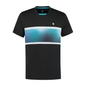 Image of HYPERCOURT EXPRESS CREW TEE 2 LIMO BLACK / ALGIERS Blue - XL