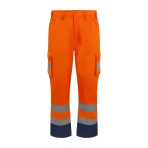 Image of PRO RTX High Visibility Mens Cargo Trousers (4XL R) (Orange)