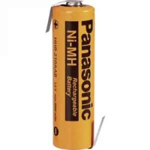 Image of Panasonic AA 2080 LF-Z Non-standard battery (rechargeable) AA Z solder tab NiMH 1.2 V 2000 mAh