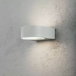 image of Konstsmide Teramo Outdoor Modern Up Down Wall Light Grey, IP44