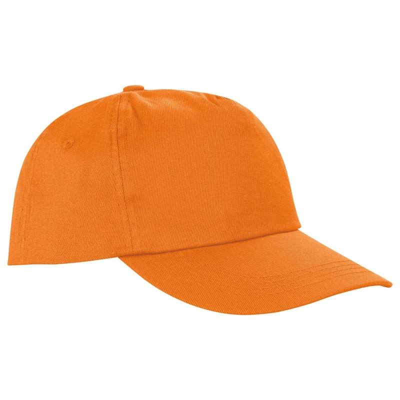 Image of Result Mens Houston 5 Panel Cap in Orange Orange Male One Size