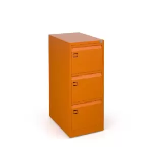 Image of Dams MTO Steel 3 Drawer Executive Filing Cabinet 1016mm High - Black