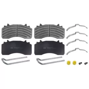 Image of Brake Pad Set 16968 by Febi Bilstein Trailing Axle / front axle / rear axle