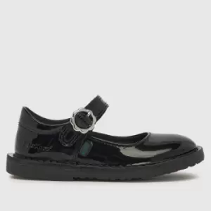 Image of Kickers Black adlar mj bloom Girls Toddler Shoes
