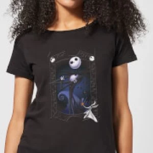 image of Nightmare Before Christmas Jack Skellington Zero Pose Womens T-Shirt - Black - XXL