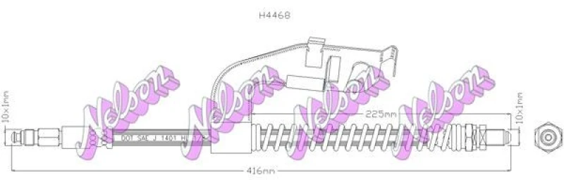 Image of Brake hose KAWE H4468