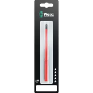 Image of Wera Kraftform Kompakt 65IS Pozi Slotted VDE Extra Slim Interchangeable Screwdriver Blade PZ1 / Slotted 154mm