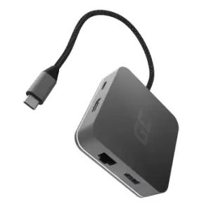 Image of Green Cell AK61 interface hub USB 3.2 Gen 1 (3.1 Gen 1) Type-C Silver