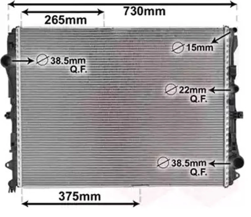 Image of VAN WEZEL 30002667 Engine radiator Aluminium Radiator,engine cooling (470)