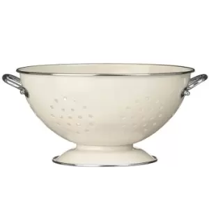 image of Cream Enamel Colander