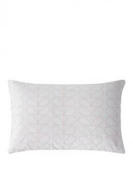 image of Orla Kiely House Linear Stem Pillowcase Pair - Pink